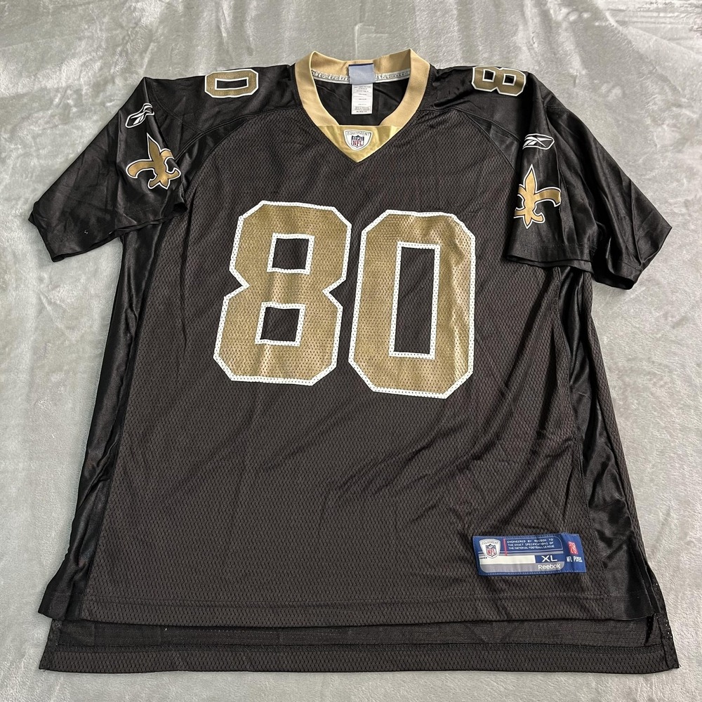 New Orleans Saints Jersey Mens XL Black NFL Football Reebok On Field Graham 80